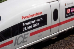 2007-ICE Premierenfahrt Frankfurt nach Paris